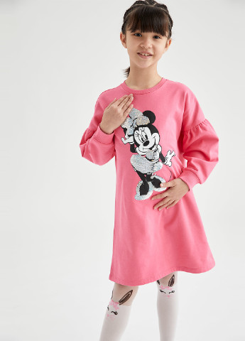 Розовое кэжуал платье платье-свитшот DeFacto