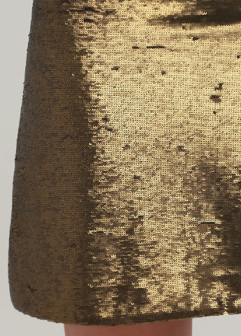 Золотая кэжуал однотонная юбка Massimo Dutti а-силуэта (трапеция)