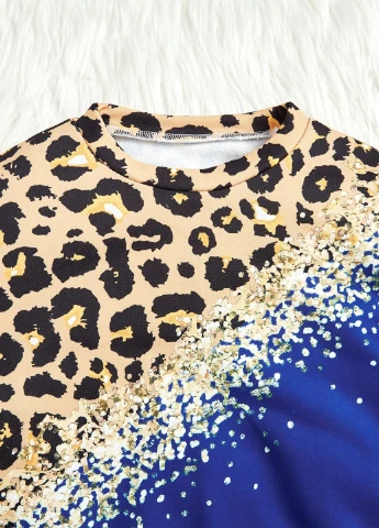 SHEIN світшот колор блок комбінований кежуал трикотаж, поліестер
