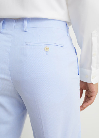 Голубые классические демисезонные зауженные брюки C&A