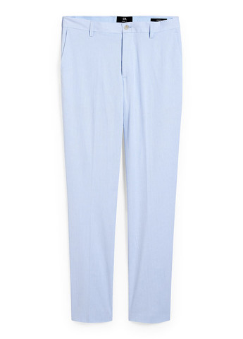 Голубые классические демисезонные зауженные брюки C&A