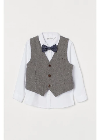 Белая кэжуал рубашка H&M