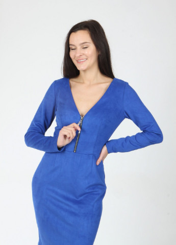 Синее вечернее платье Enna Levoni однотонное
