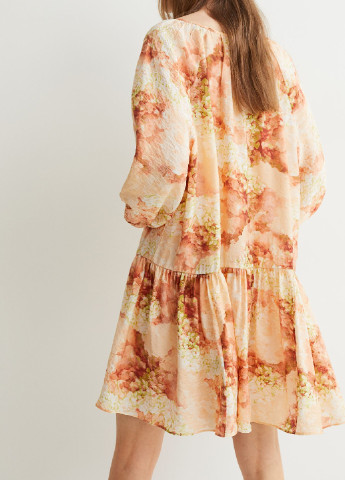 Світло-бежева кежуал плаття, сукня H&M з квітковим принтом