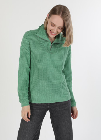 Зеленый зимний свитер Colin's