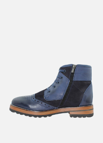 Синие зимние ботинки броги Luciano Bellini