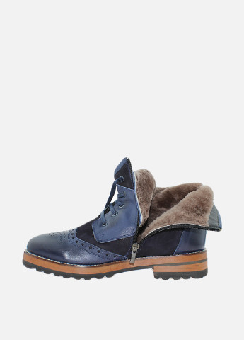 Синие зимние ботинки броги Luciano Bellini