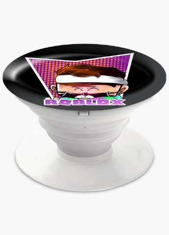 Попсокет (Popsockets) тримач для смартфону Роблокс (Roblox) (8754-1221) Чорний MobiPrint (216748234)