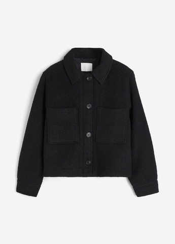 Черная демисезонная куртка H&M