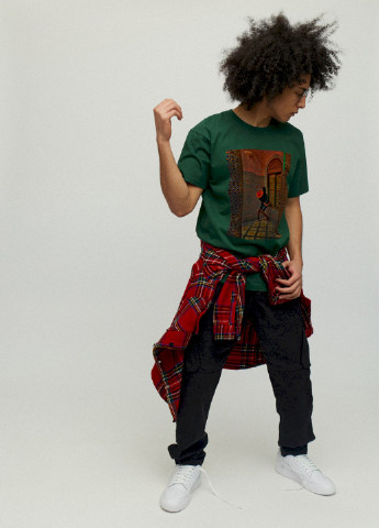 Темно-зелена футболка чоловіча YAPPI