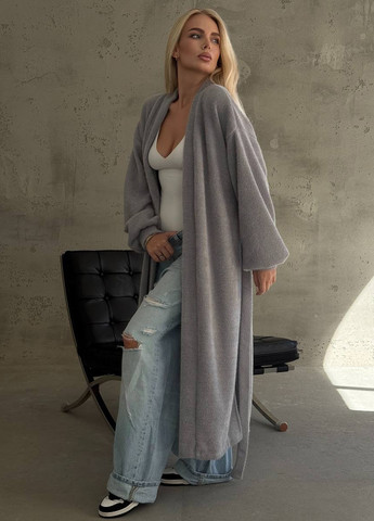 Серый демисезонный кардиган No Brand