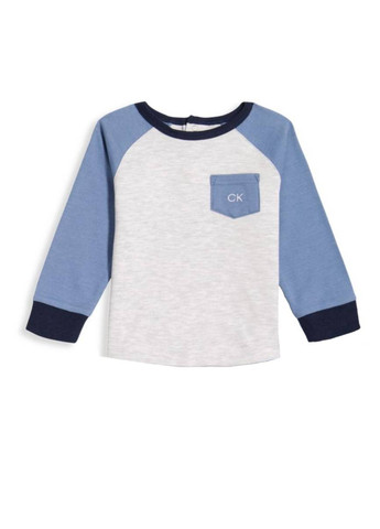 Синий демисезонный костюм (лонгслив, брюки, носки) Calvin Klein