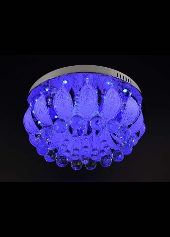 Люстра стельова з кольоровою LED підсвічуванням з пультом 2166/400 Хром 22х40х40 см. Handmade (234539857)