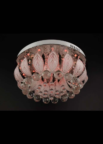 Люстра стельова з кольоровою LED підсвічуванням з пультом 2166/400 Хром 22х40х40 см. Handmade (234539857)