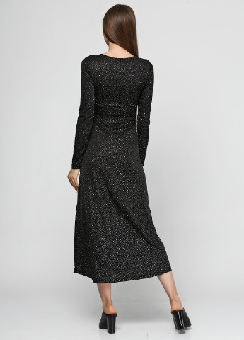 Черное кэжуал платье Only One с абстрактным узором