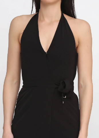 Комбинезон H&M комбинезон-брюки однотонный чёрный кэжуал полиэстер