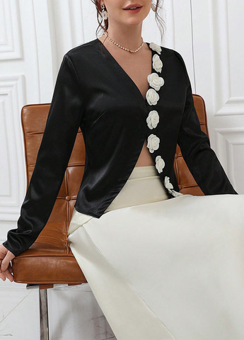 Чорно-біла блуза SHEIN