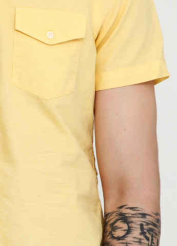 Желтая кэжуал рубашка однотонная Ralph Lauren с коротким рукавом