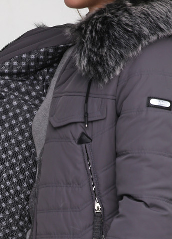 Темно-сіра зимня куртка R&G