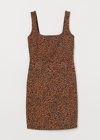 Женское летнее Платье платье-майка H&M леопардовый