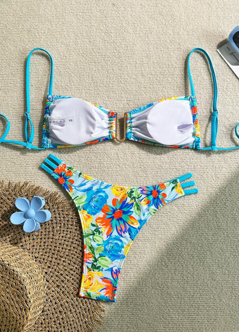 Блідо-рожевий літній купальник (ліф, трусики) роздільний SHEIN