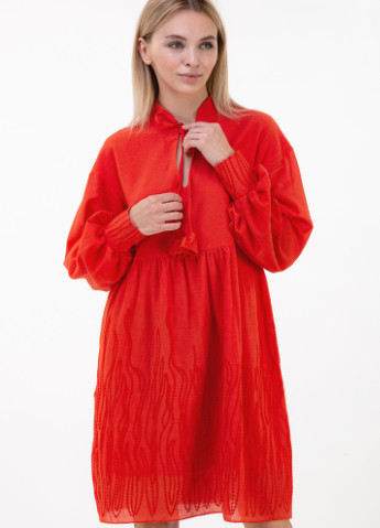 Оранжевое кэжуал платье "" свободного кроя romashka Ромашка однотонное