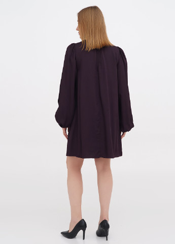 Темно-фиолетовое кэжуал платье а-силуэт H&M однотонное