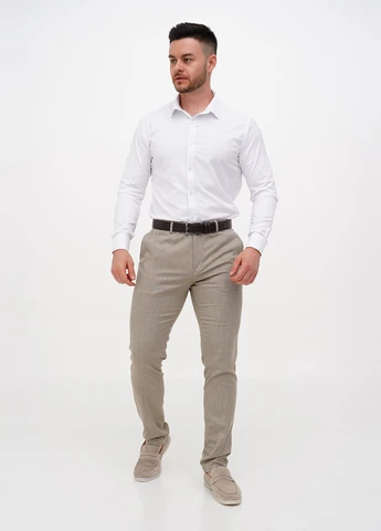 Бежевые кэжуал, классические демисезонные прямые брюки Trend Collection