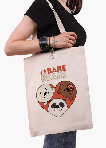 Эко сумка шоппер белая Вся правда о медведях (We Bare Bears) (9227-2669-WT-1) экосумка шопер 41*35 см MobiPrint (216642153)