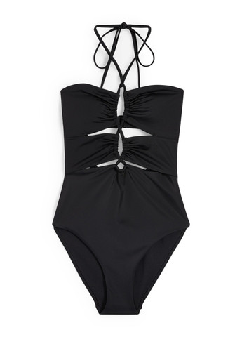 Черный летний купальник слитный C&A