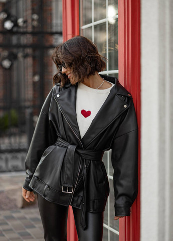 Чорна демісезонна куртка косуха No Brand