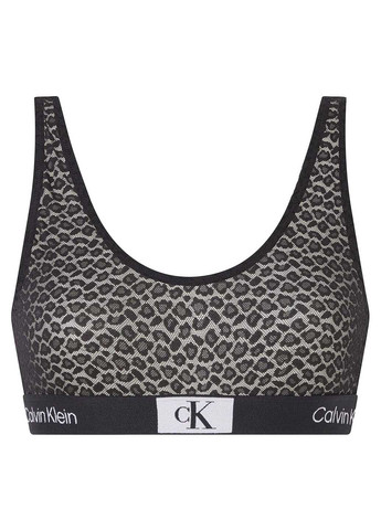 Чёрный бралетт бюстгальтер Calvin Klein без косточек трикотаж, хлопок