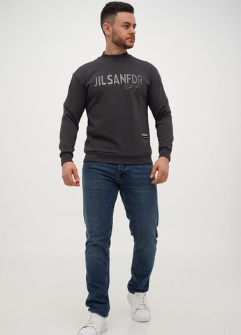 Темно-серый свитшот Trend Collection надпись без декора (305300826)