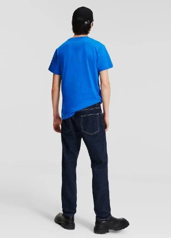 Темно-синие демисезонные зауженные джинсы Karl Lagerfeld Jeans
