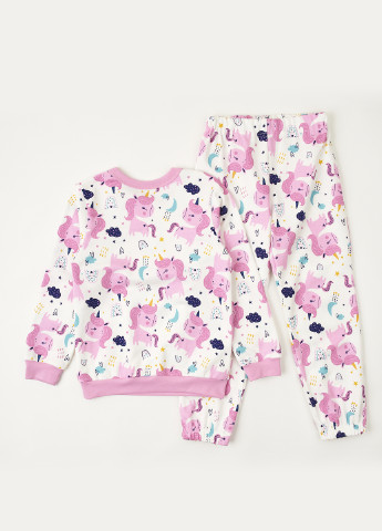 Молочная всесезон пижама (свитшот, брюки) свитшот + брюки Ляля