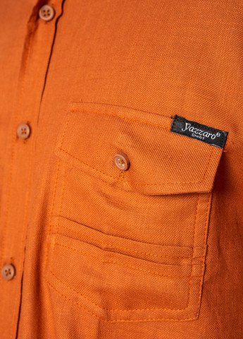 Терракотовая кэжуал рубашка однотонная Time of Style