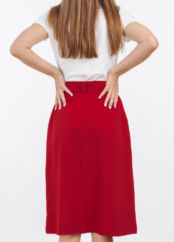 Красная кэжуал однотонная юбка Azuri а-силуэта (трапеция)