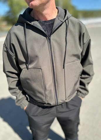 Оливкова (хакі) демісезонна куртка No Brand