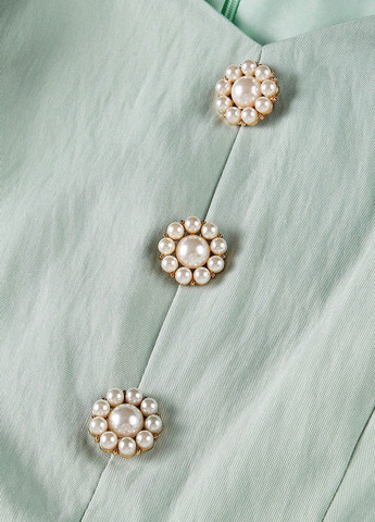 Светло-зеленое кэжуал, праздничный платье колокол SHEIN с рисунком