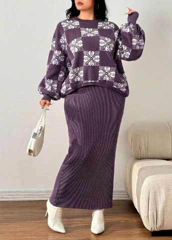 Костюм (джемпер, юбка) SHEIN (341894034)