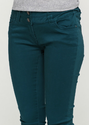 Темно-зеленые кэжуал демисезонные зауженные брюки Colours
