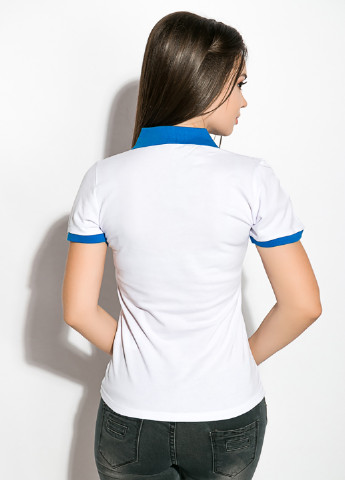 Молочная женская футболка-поло Lagems однотонная