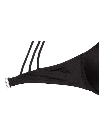 Купальный лиф H&M однотонный чёрный пляжный полиэстер