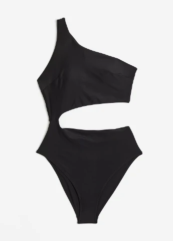 Черный летний купальник слитный, танк H&M