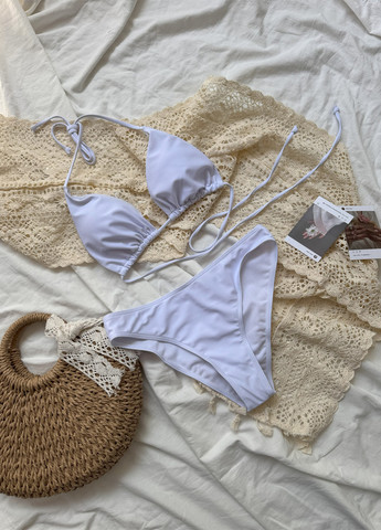 Білий літній купальник (ліф, трусики, туніка) бікіні, роздільний NOVA VEGA