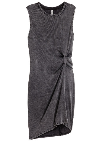 Темно-сіра кежуал плаття, сукня сукня-майка H&M в смужку