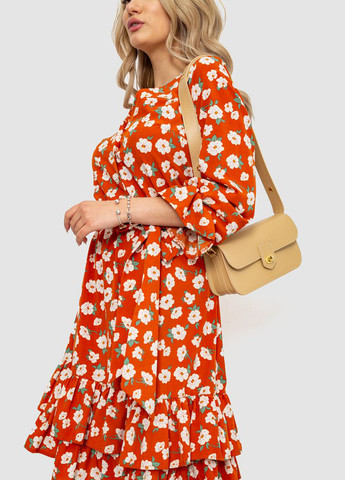 Терракотовое кэжуал платье Ager с цветочным принтом