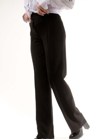 Черные кэжуал демисезонные прямые брюки INNOE