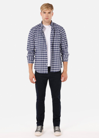 Синяя праздничный, кэжуал рубашка в клетку Colin's