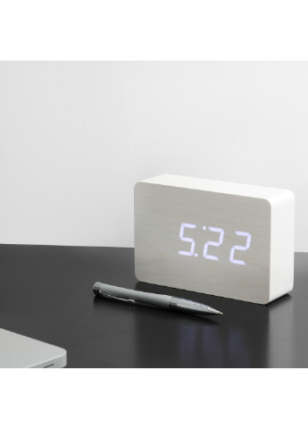 Смарт-будильник с термометром "BRICK"; белый Gingko (210962543)